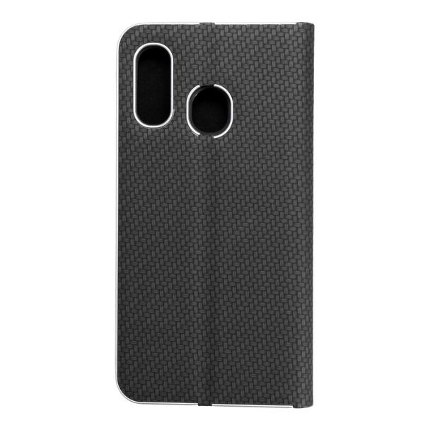 Etui z klapką na Samsung A40 Luna Book Carbon czarne