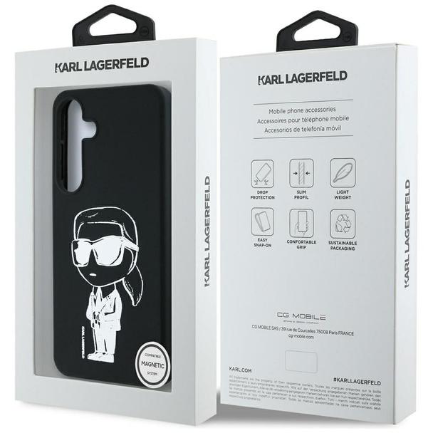 KARL LAGERFELD futerał do SAMSUNG S25 KLHMS25SPNYKGRTK (Magnetic Silicone Graffiti Ikonik) czarny