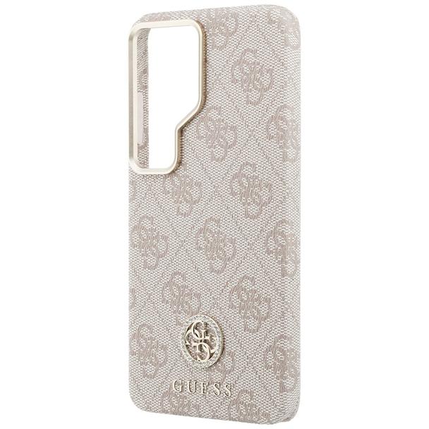 GUESS futerał do SAMSUNG S26 Ultra GUHMS26LP4GRMDEP (4G Rhinestone Round Logo MagSafe) różowy
