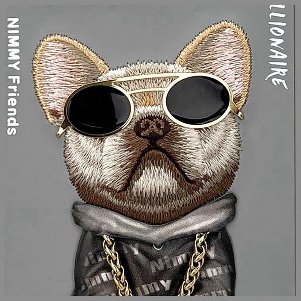 NIMMY futerał GLASSES COOL DOG do IPHONE 16 Pro Max szary