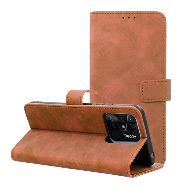 Etui z klapką na Xiaomi Redmi 10C Tender Book brązowe