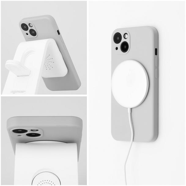 Futerał do Samsung A57 Silicone Mag Cover zgodny z MagSafe tytanowy szary