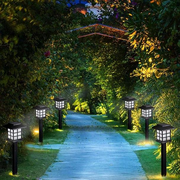 Lampa solarna ogrodowa LED wbijana RC-K-1284 (2 szt w zestawie) czarna