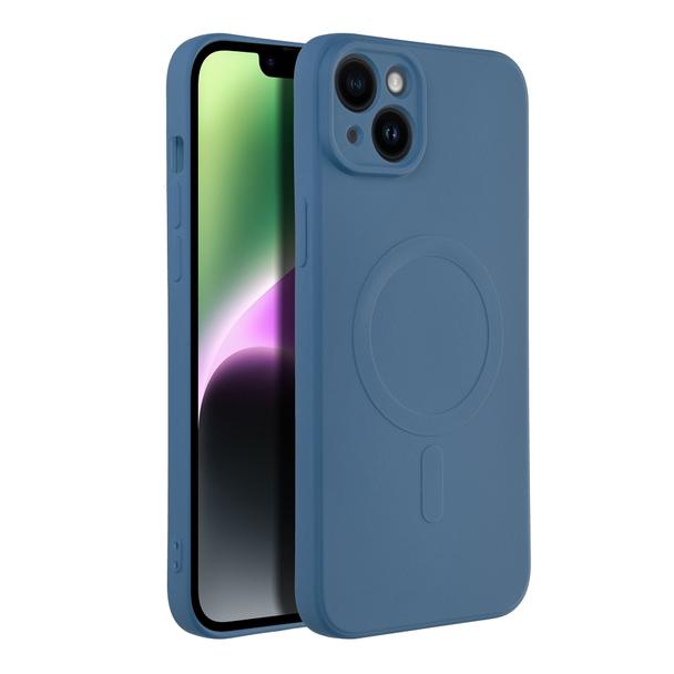 Futerał do iPhone 14 PLUS Silicone Mag Cover zgodny z MagSafe niebieski
