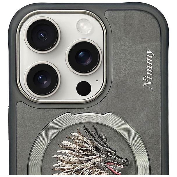 NIMMY futerał DRAGON kompatybilny z MagSafe do IPHONE 16 Pro szary