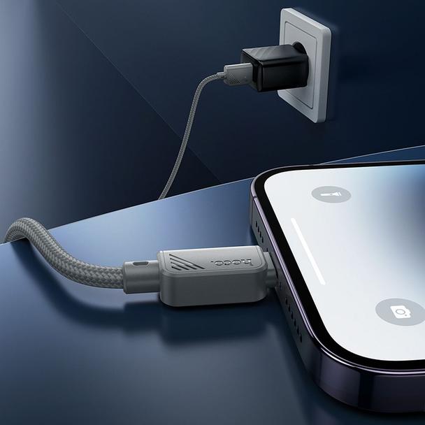 Kabel USB A do Lightning Hoco 2,4A 1 m X113 szary