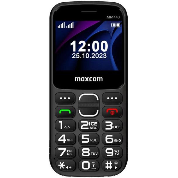 MAXCOM telefon dla seniora MM443 czarny