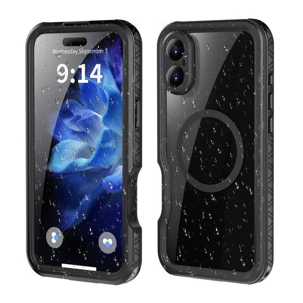 Futerał do iPhone 16 PLUS Shellbox GT wodoodporny zgodny z MagSafe czarny