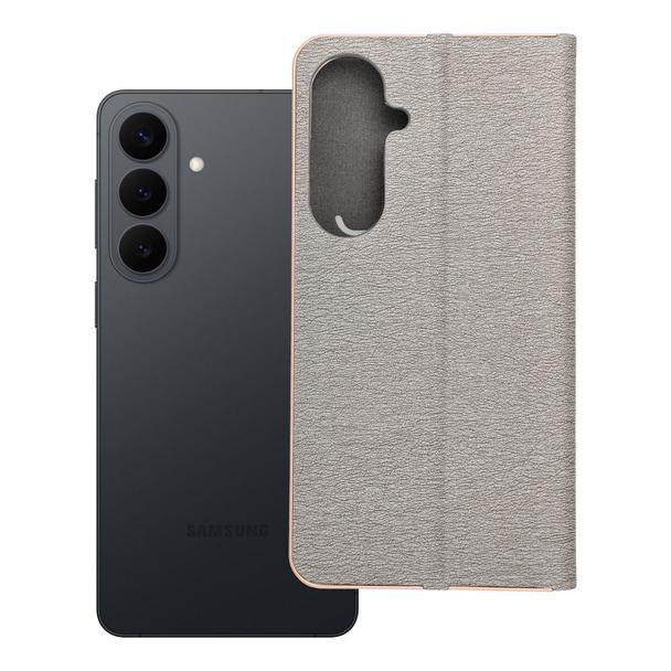 Etui z klapką na Samsung S26 PLUS Luna Book Gold srebrne