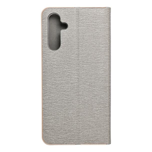 Etui z klapką na Samsung A15 4G / A15 5G Luna Book Gold srebrne
