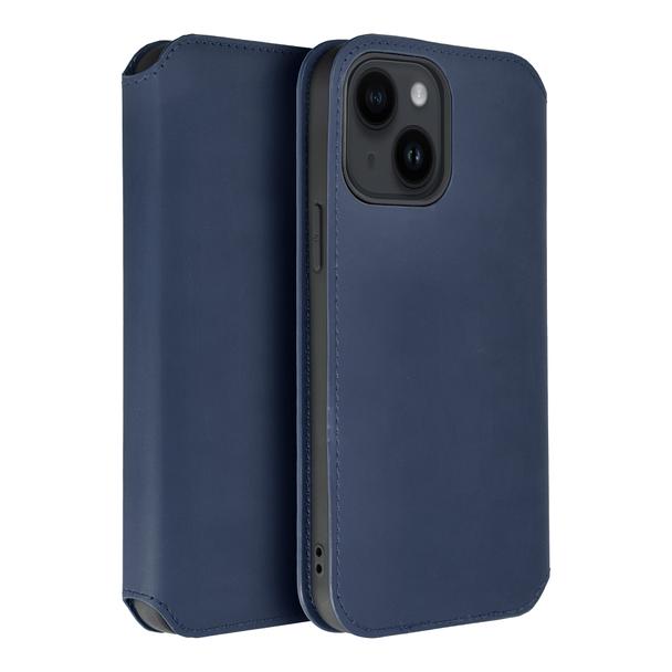 Etui z klapką na Samsung S24 PLUS Dual Pocket Book granatowe