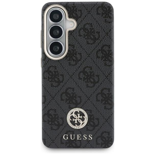 GUESS futerał do SAMSUNG S26 GUHMS26SP4GRMDEK (4G Rhinestone Round Logo MagSafe) czarny