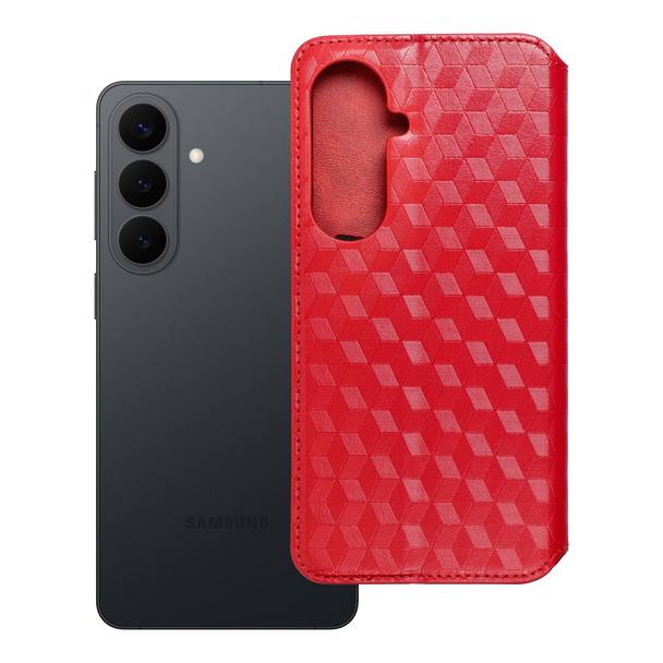 Etui z klapką na Samsung S26 PLUS Cubic Book czerwone