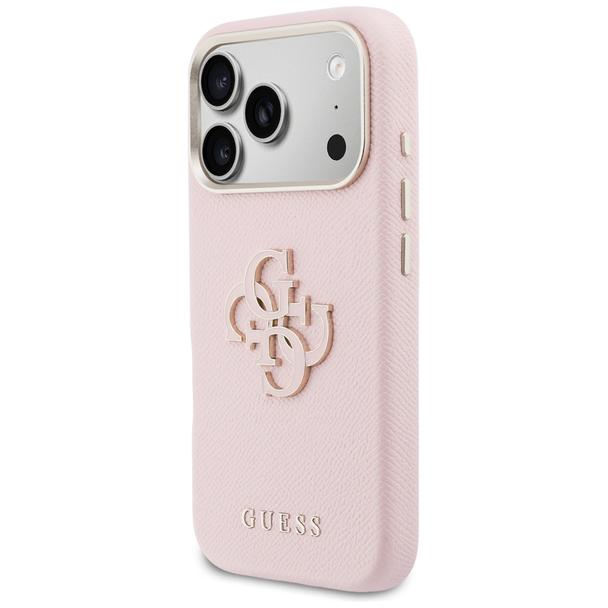 GUESS futerał do IPHONE 17 Pro Max GUHCP17X5PS4RGGP (PU FW Resin Logo) różowy