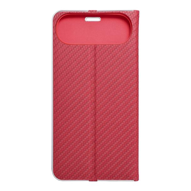 Etui z klapką na iPhone 17 AIR Luna Book Carbon czerwone