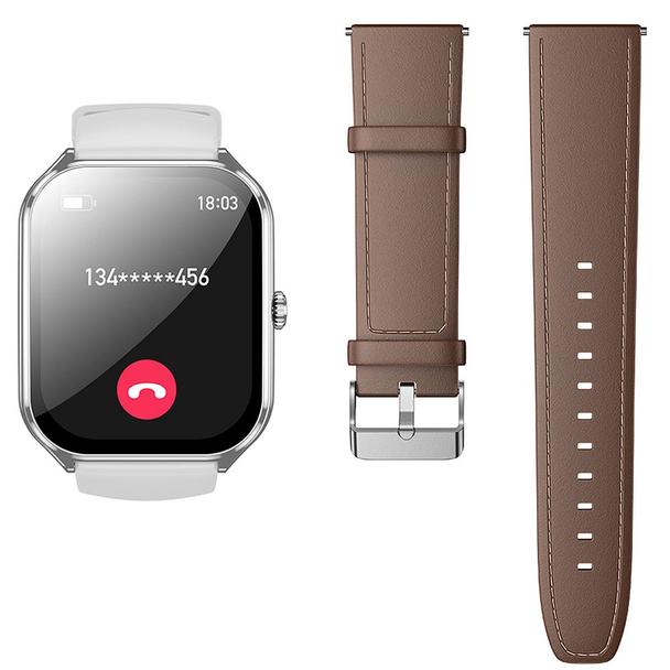 Smartwatch Hoco 1,96" AMOLED IP67 z funkcją rozmowy Y28 srebrny