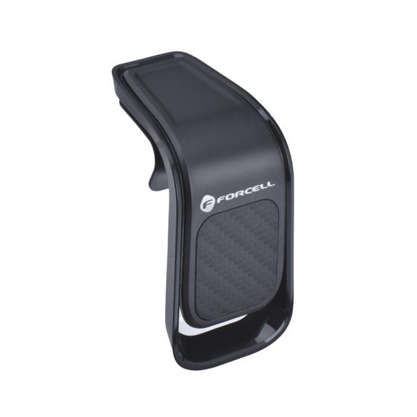Uchwyt na telefon do samochodu uniwersalny Forcell F-Grip Carbon B060 do kratki czarny