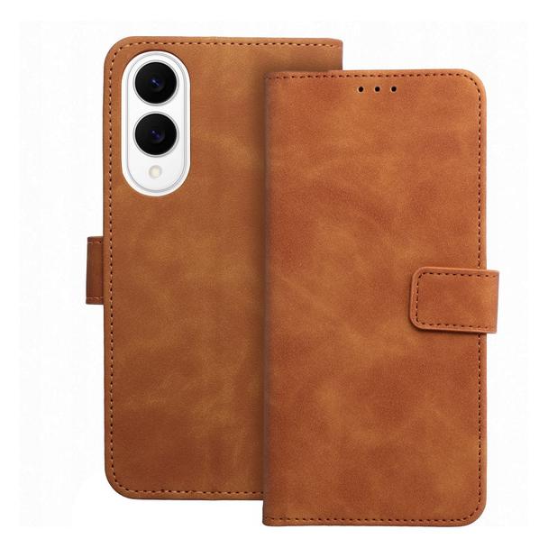 Etui z klapką na Samsung S25 EDGE Tender Book brązowe