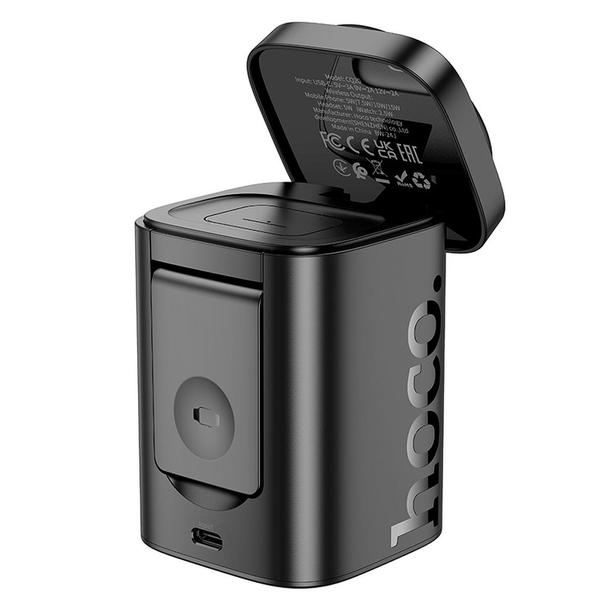 Ładowarka indukcyjna Hoco 3w1 15W kompatybilna z Apple Watch CQ20 czarna