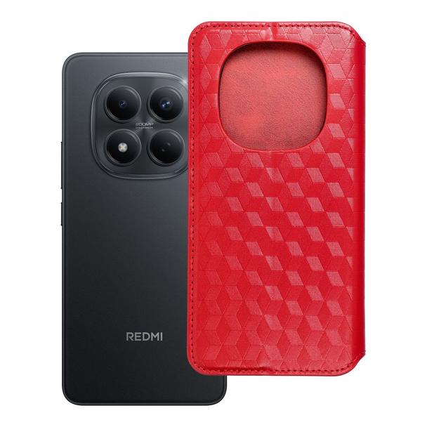 Etui z klapką na Xiaomi Redmi NOTE 15 5G Cubic Book czerwone