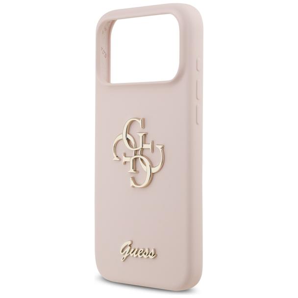 GUESS futerał do IPHONE 17 Pro Max GUHCP17XSC4GSMP (Silicone W/ Big 4G Script) różowy
