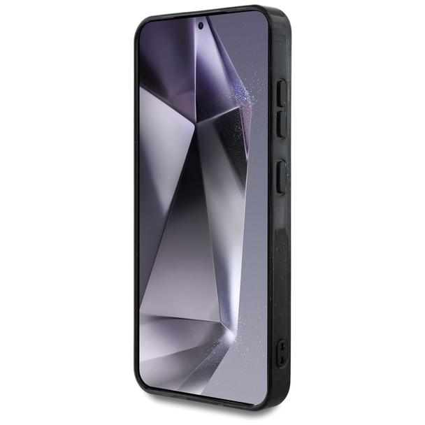 GUESS futerał do SAMSUNG S25 GUHMS25SHG4PRTGK (Magnetic IML Metal Glitter 4G Circle Triangle) czarny