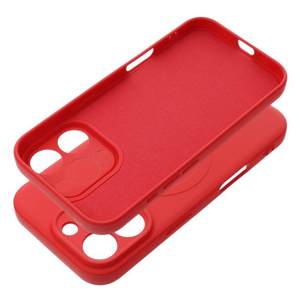 Futerał do iPhone 16 PRO Silicone Mag Cover zgodny z MagSafe czerwony