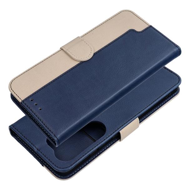Etui z klapką na Motorola G37 POWER Split Book granatowo-kremowe