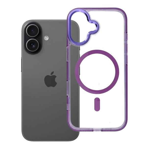 Futerał do iPhone 17 Frame Clear Hybrid Mag Cover zgodny z MagSafe fioletowy
