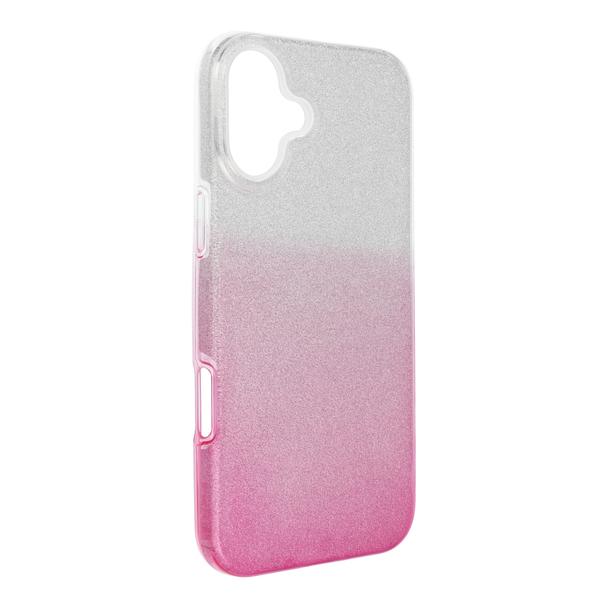 Futerał do iPhone 16 PLUS Shining transparentny różowy