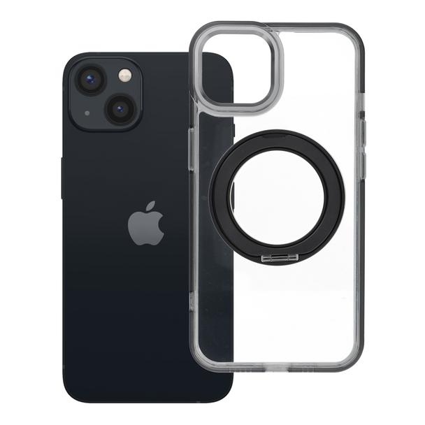 Etui na iPhone 13 Frame Circle Stand zgodne z MagSafe czarne