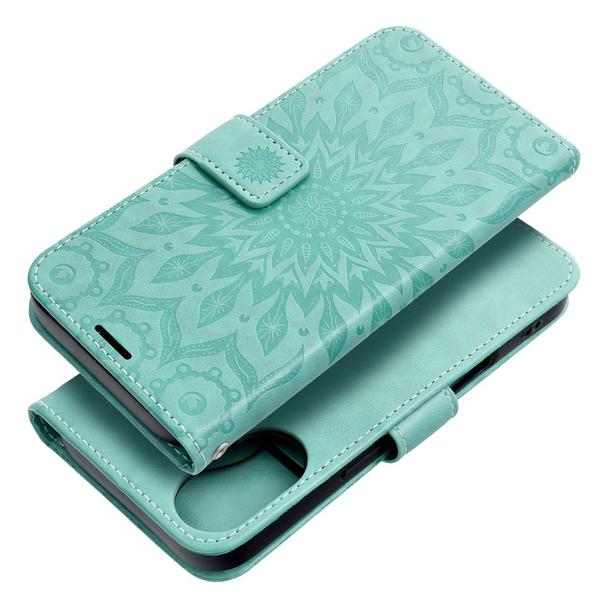 Etui z klapką na iPhone 16 Mezzo Book mandala zielone