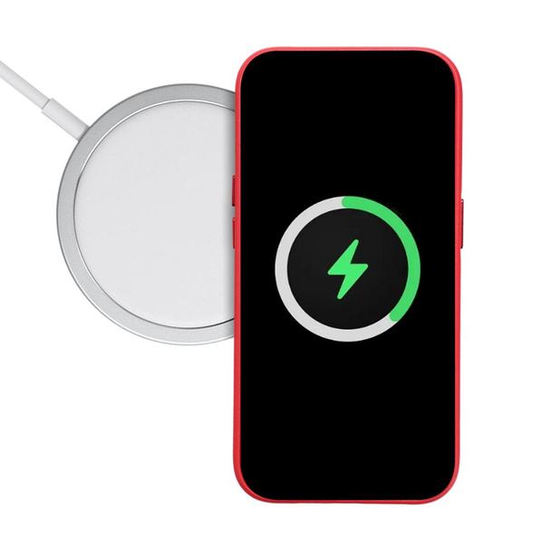Futerał LEATHER MAG COVER kompatybilny z MagSafe do IPHONE 16 Pro Max czerwony