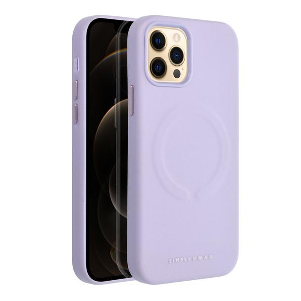 ROAR futerał LEATHER MAG kompatybilny z MagSafe do IPHONE 12 Pro Fioletowy