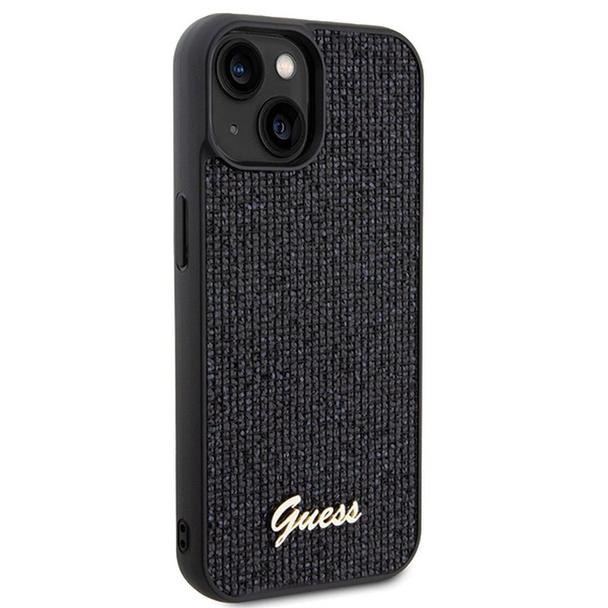 GUESS futerał do IPHONE 15 GUHCP15SPMSDGSK (Disco Script Metal) czarny