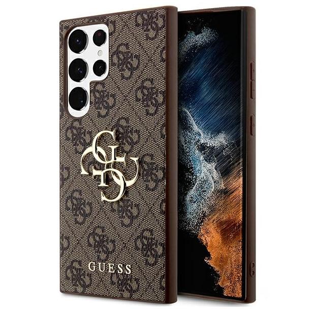 GUESS futerał do SAMSUNG S24 Ultra GUHCS24L4GMGBR (Leather 4G Metal Logo) brązowy