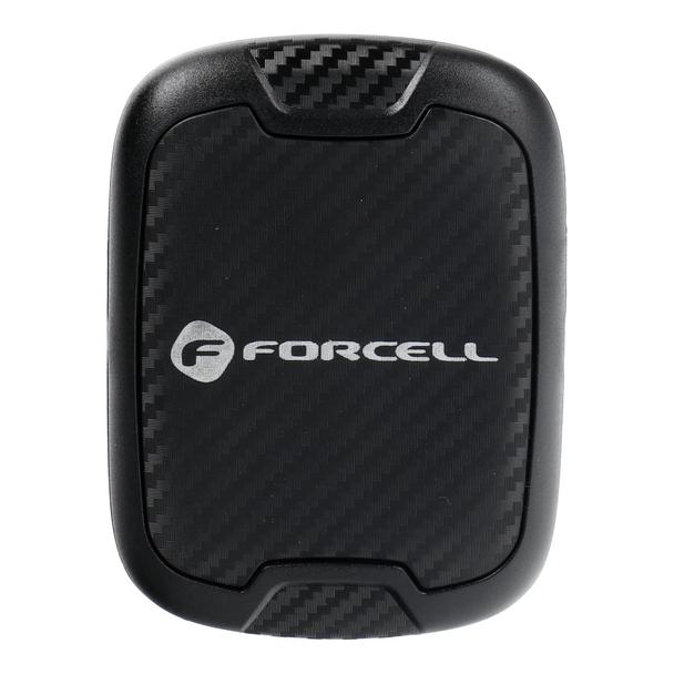 Uchwyt na telefon do samochodu magnetyczny Forcell F-Grip Carbon H-CT325 do kratki czarny