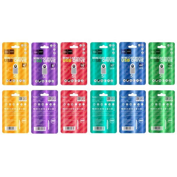 Pendrive 16GB USB 2.0 (USB A) Hoco mini UD9 srebrny