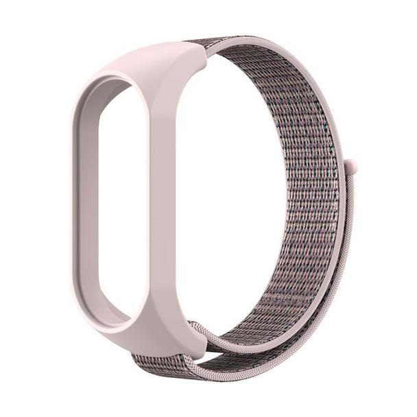 Pasek nylonowy do XIAOMI Mi Band 5 / 6 / 7 różowa (07)
