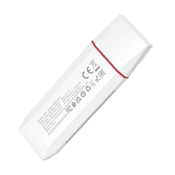 Router mobilny 4G LTE WiFi 6 USB A Hoco HI43 biało czarny