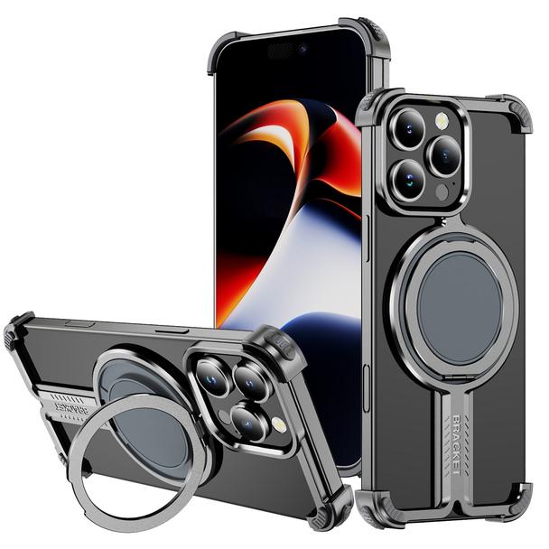 Futerał do iPhone 14 PLUS / 15 PLUS Titanium Bracket pustynny złoty