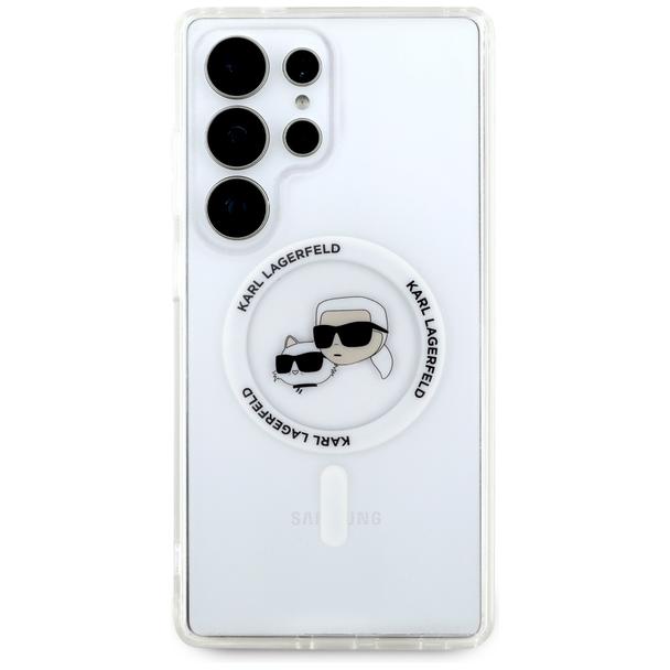 KARL LAGERFELD futerał do SAMSUNG S25 Ultra KLHMS25LHLSKCH (Magnetic IML Metal KC Heads) biały