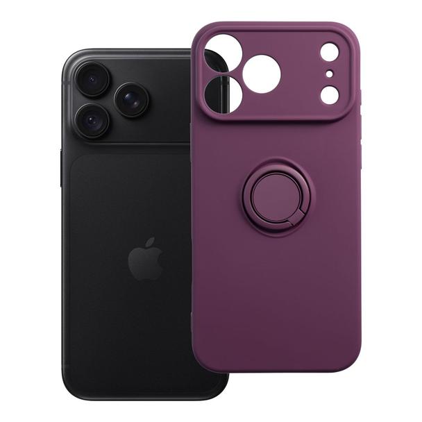 Etui na iPhone 18 Pro Max / 17 Pro Max Silicone Ring burgundowy