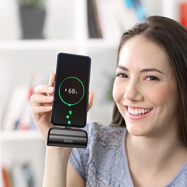Powerbank Hoco 5000 mAh 2A z wbudowanym złączem USB C J106 czarny