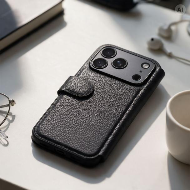 Etui z klapką na iPhone 17 / 18 Max Protect RFID czarne
