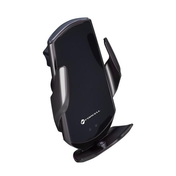 Uchwyt na telefon do samochodu indukcyjny automatyczny Forcell F-Grip HS1 Qi 15W do szyby / kratki czarny
