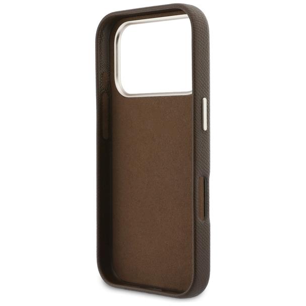 GUESS futerał do IPHONE 17 Pro GUHCP17L5PS4RGGW (PU FW Resin Logo) brązowy