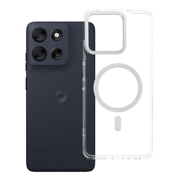 Futerał do Motorola G56 Frame Clear Hybrid Mag Cover zgodny z MagSafe transparentny
