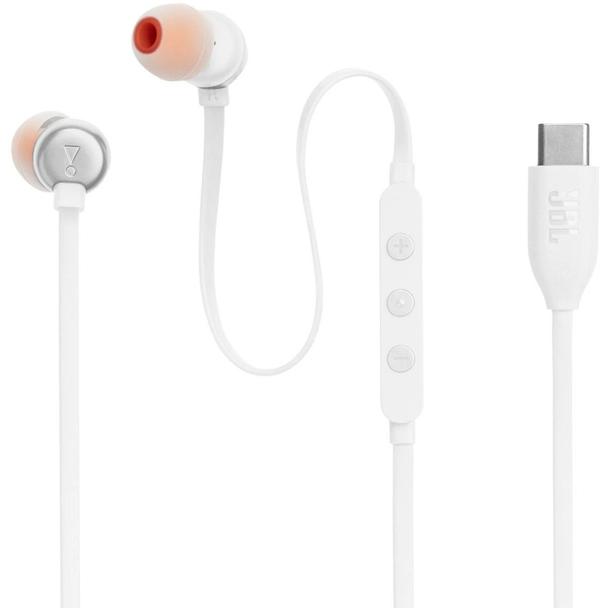 Słuchawki przewodowe douszne USB C JBL Tune 310C białe