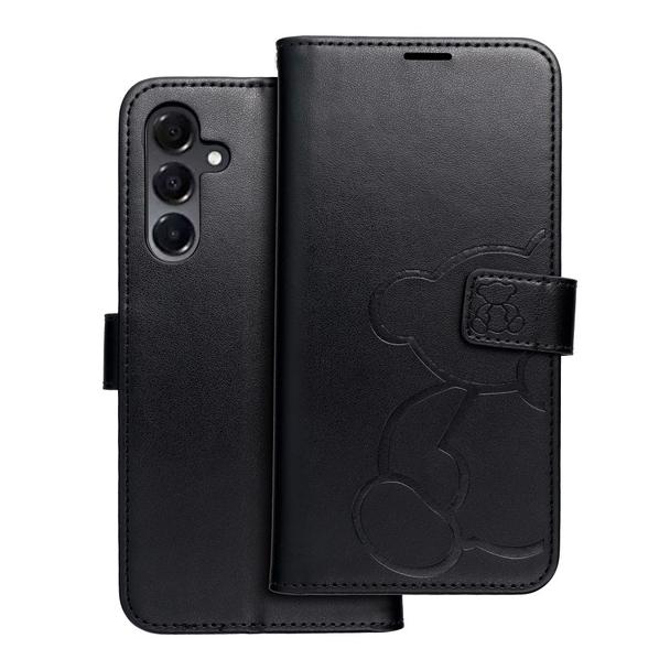 Etui z klapką na Samsung A16 5G Mezzo Book teddy bear czarne